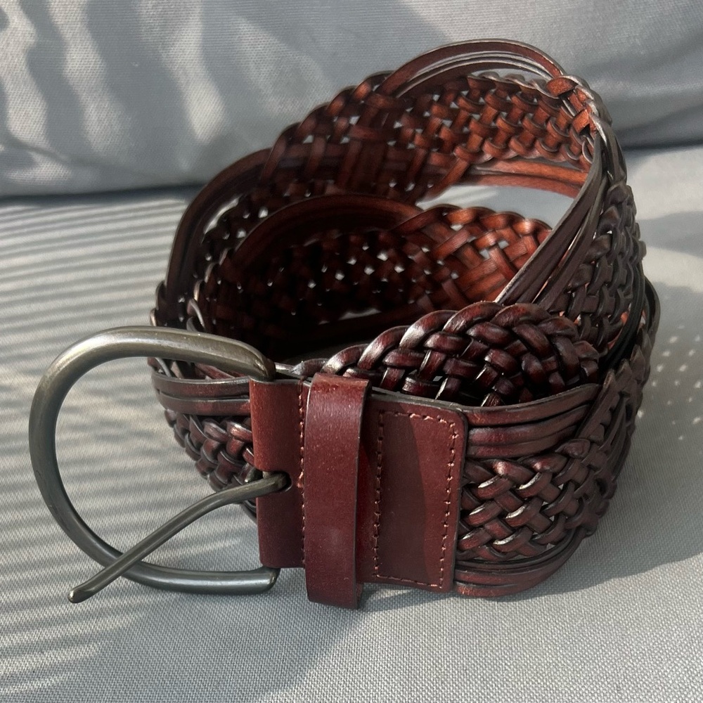 Target Braided Bonded Leather Belt Women's Size S/P Excellent Condition